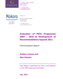 Independent Evaluation of the PEFA Program Phase 3 (2004-2010) in 2011