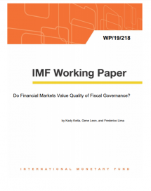 IMF Working Paper: Do Financial Markets Value Quality of Fiscal Governance