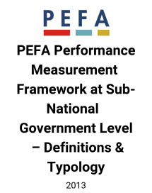 PEFA Performance Measurement Framework at Sub-National Government Level   – Definitions &  Typology
